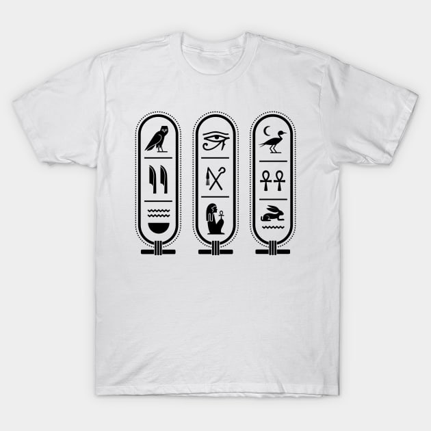 Egyptian hieroglyphs T-Shirt by DISOBEY